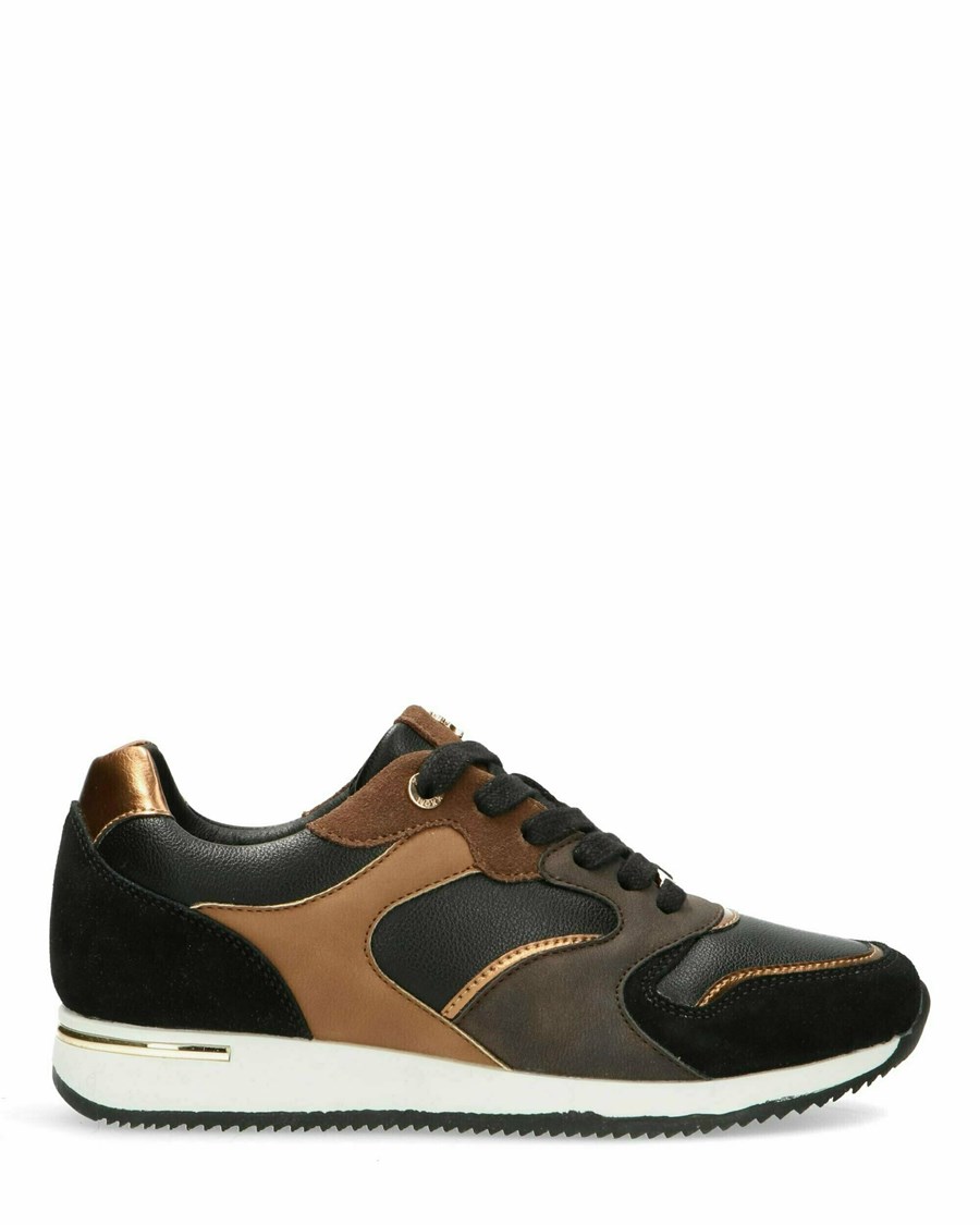 Mexx Sneaker Khloe Black/Brown Czarne | HNSVQ8471