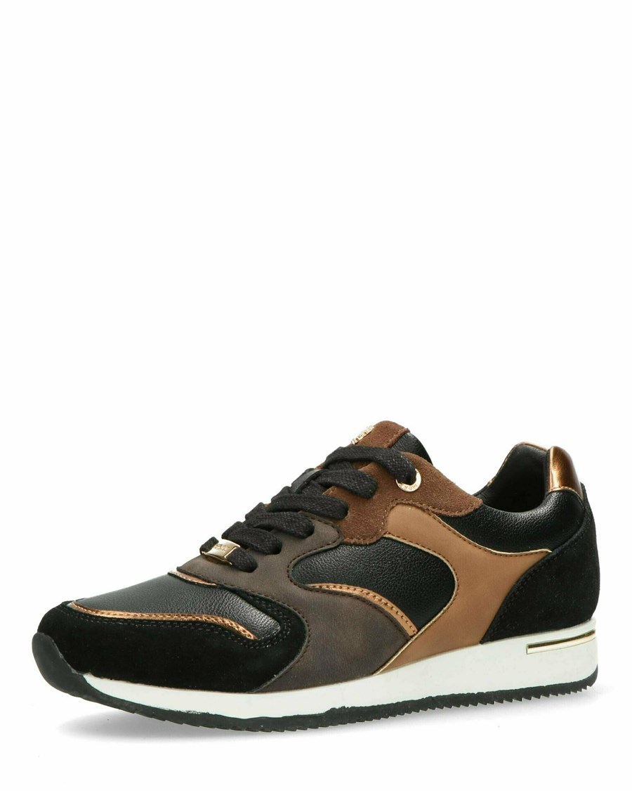 Mexx Sneaker Khloe Black/Brown Czarne | HNSVQ8471