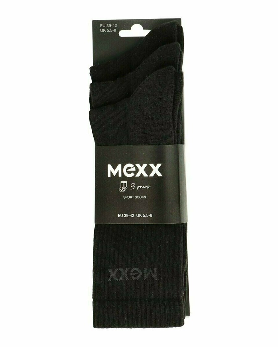 Mexx Sportsocks Black/Black/Black Czarne | RMKNI9186