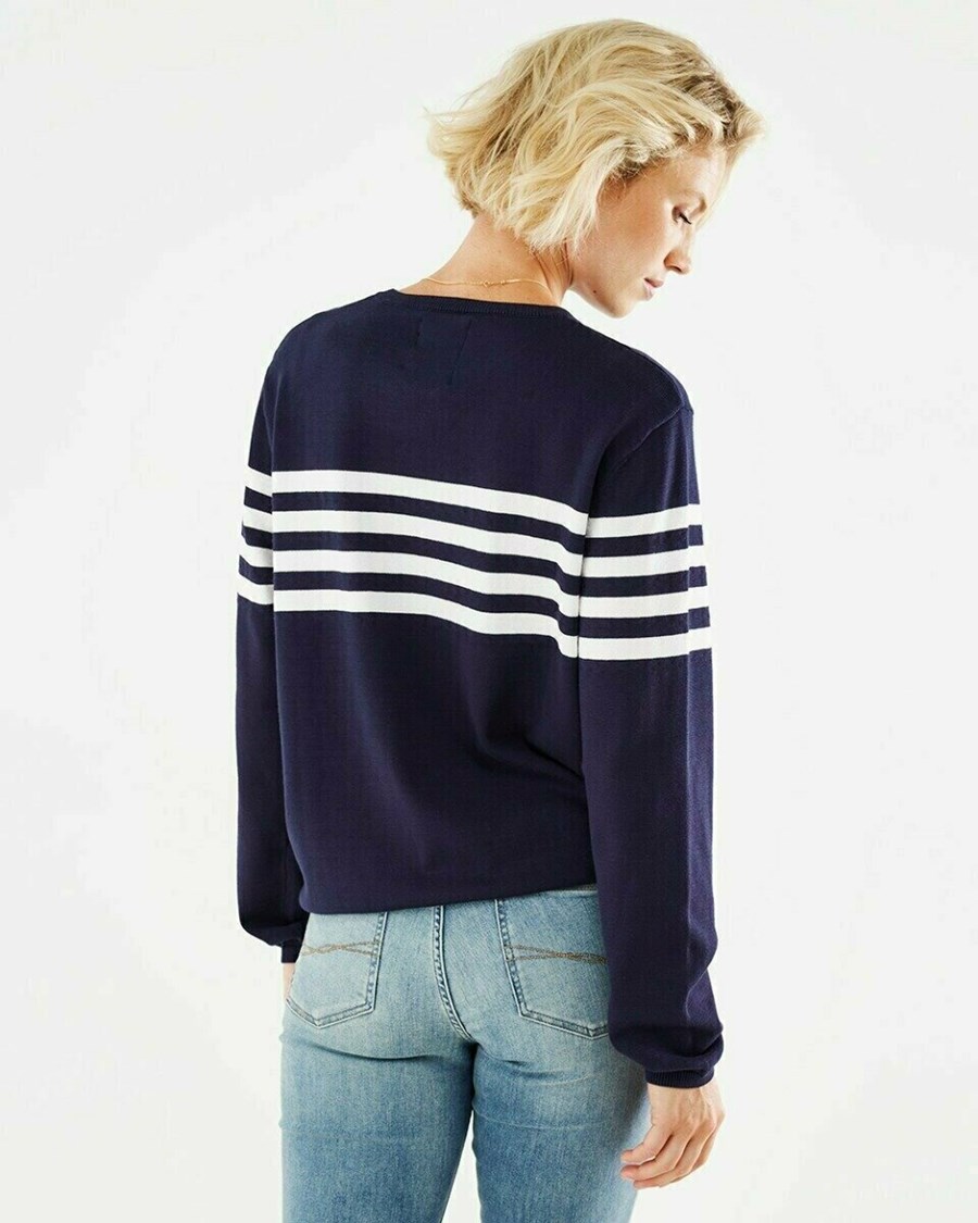 Mexx Stripe pullover Navy Niebieskie | CAQVY4532