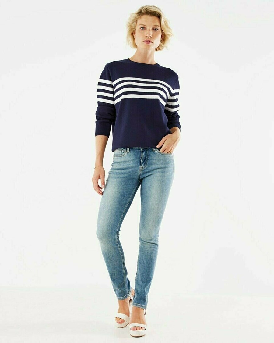 Mexx Stripe pullover Navy Niebieskie | CAQVY4532