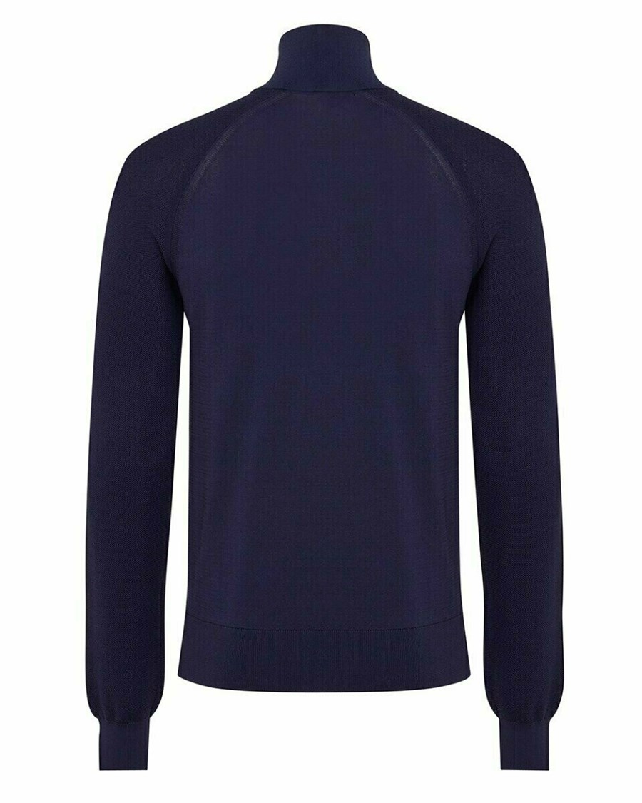 Mexx Structure raglan sweater Navy Niebieskie | GFIEX0497