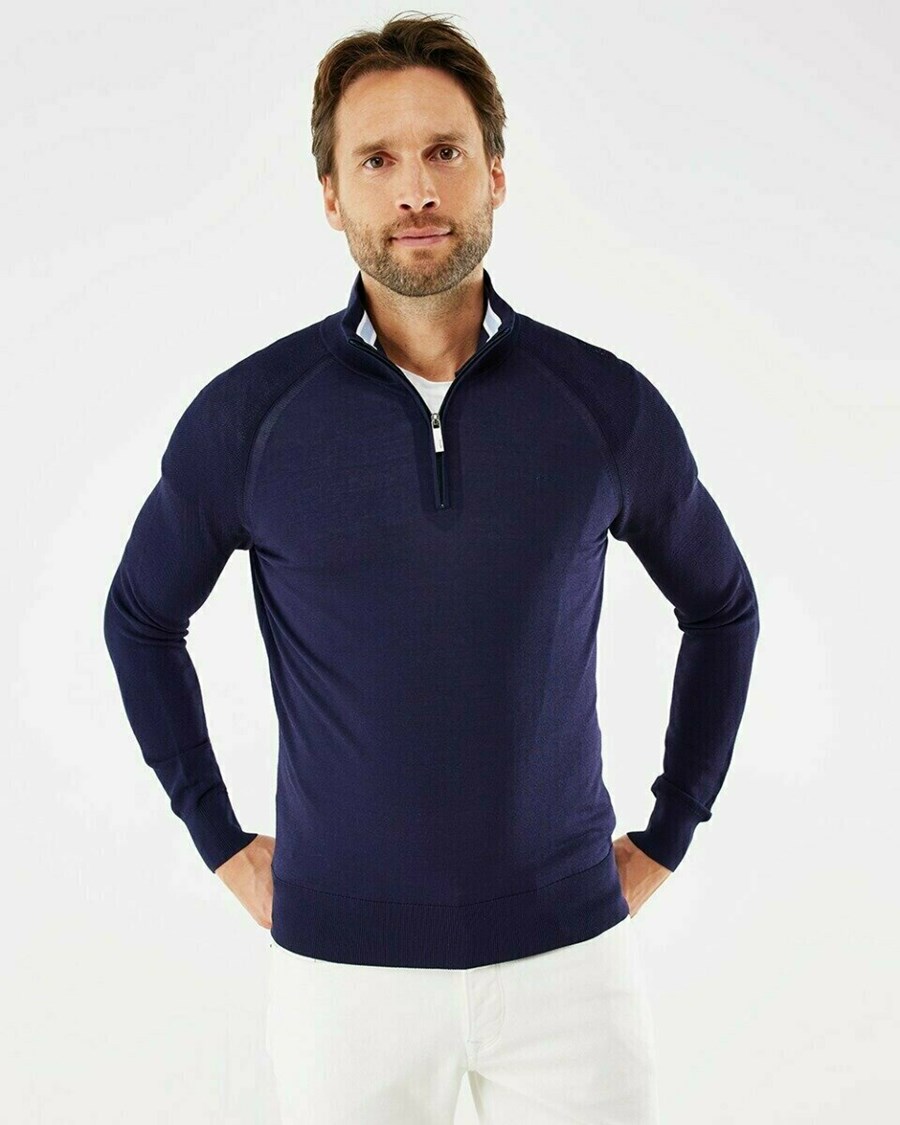 Mexx Structure raglan sweater Navy Niebieskie | GFIEX0497