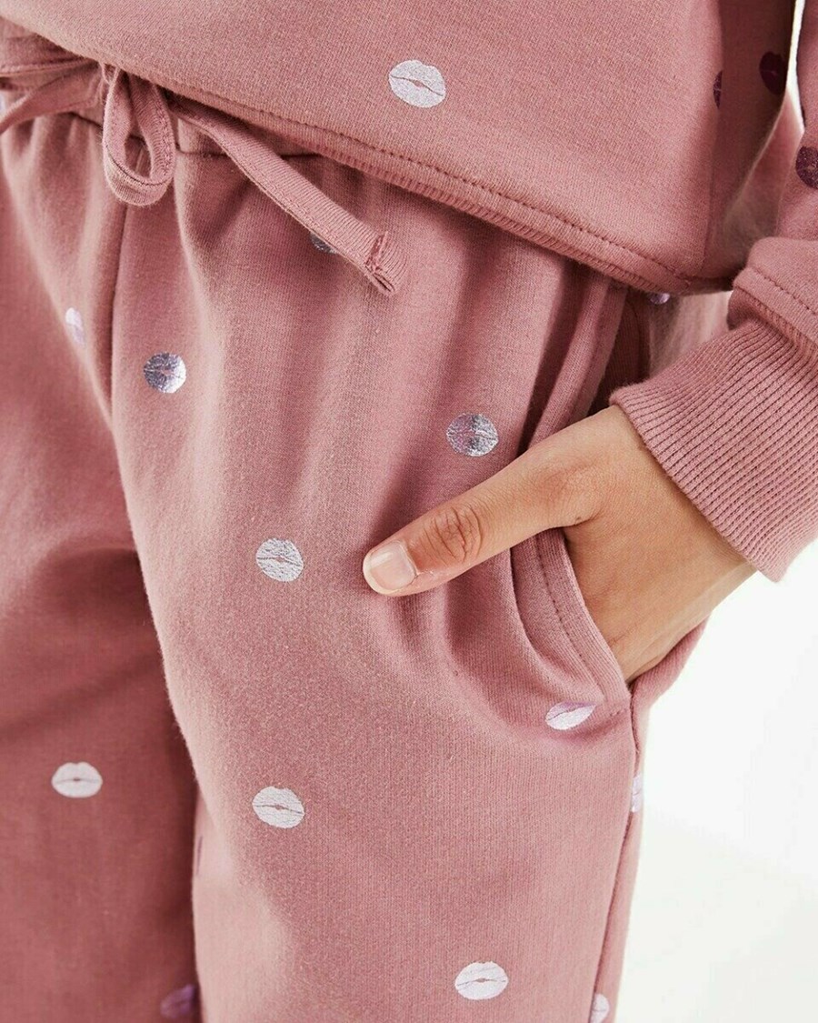 Mexx Sweat pants loose fit Old Pink Różowe | VATKD8731