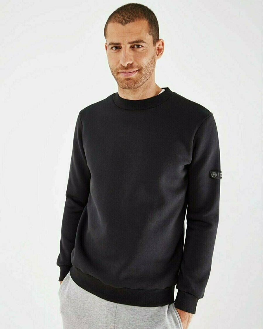 Mexx Sweatshirt Black Czarne | JTUYH6509