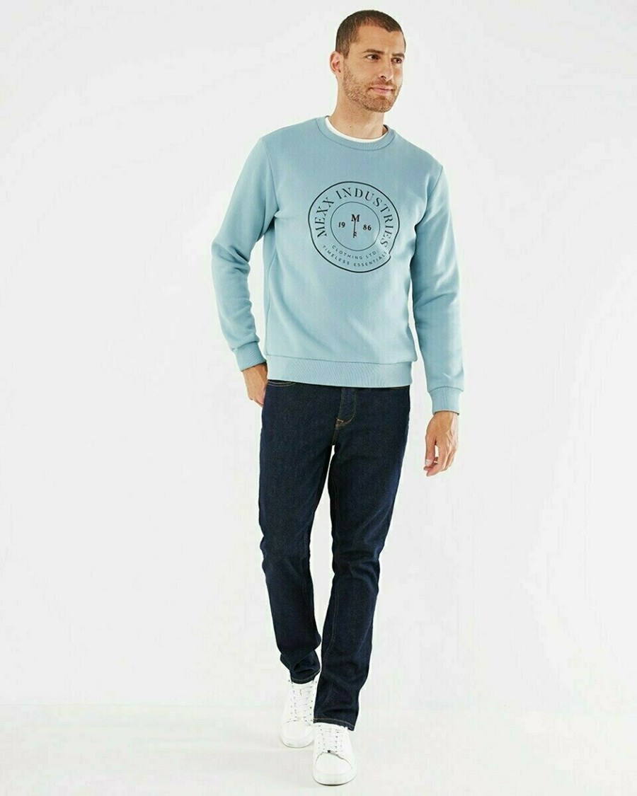 Mexx Sweatshirt Greyish Blue Niebieskie | ASEYL0637