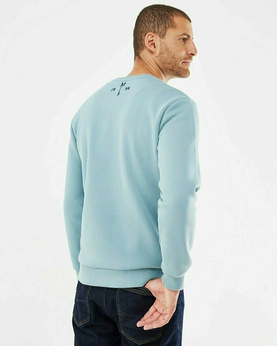 Mexx Sweatshirt Greyish Blue Niebieskie | ASEYL0637