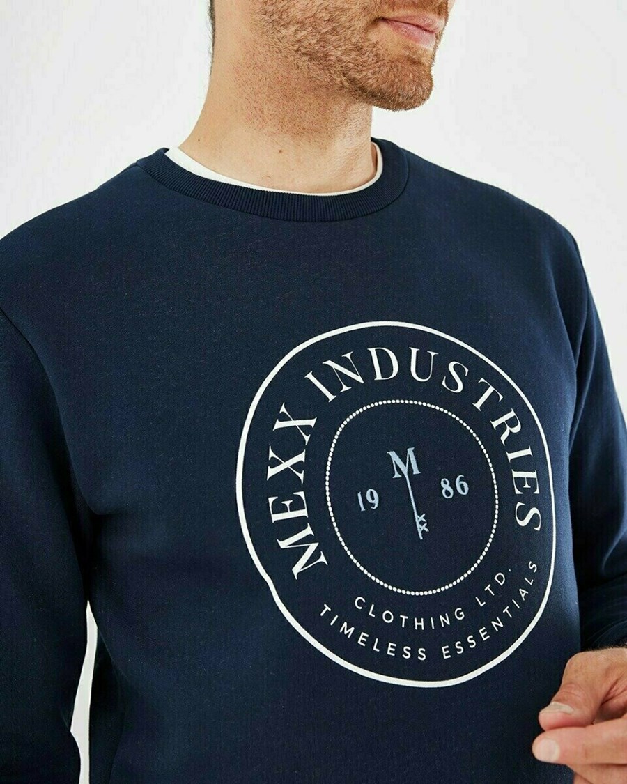 Mexx Sweatshirt Navy Niebieskie | OKARV1069