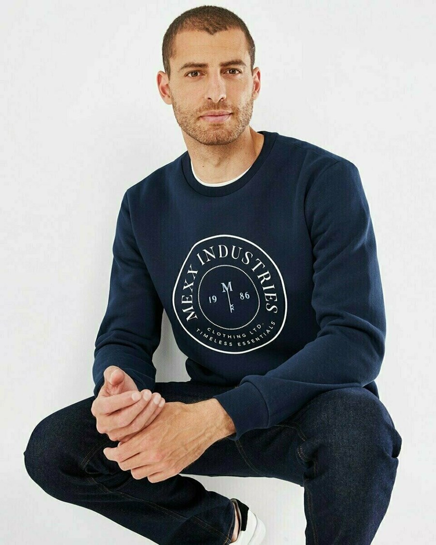 Mexx Sweatshirt Navy Niebieskie | OKARV1069