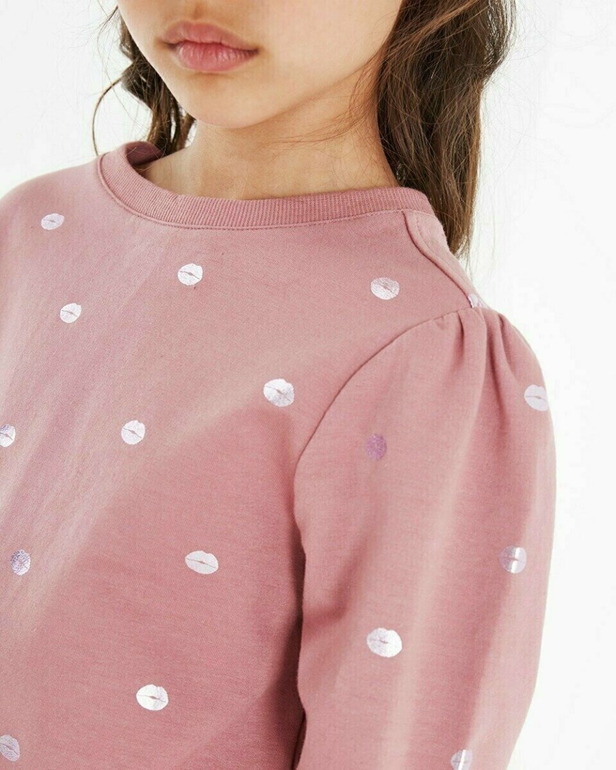 Mexx Sweatshirt crewneck Old Pink Różowe | FZNCM6085