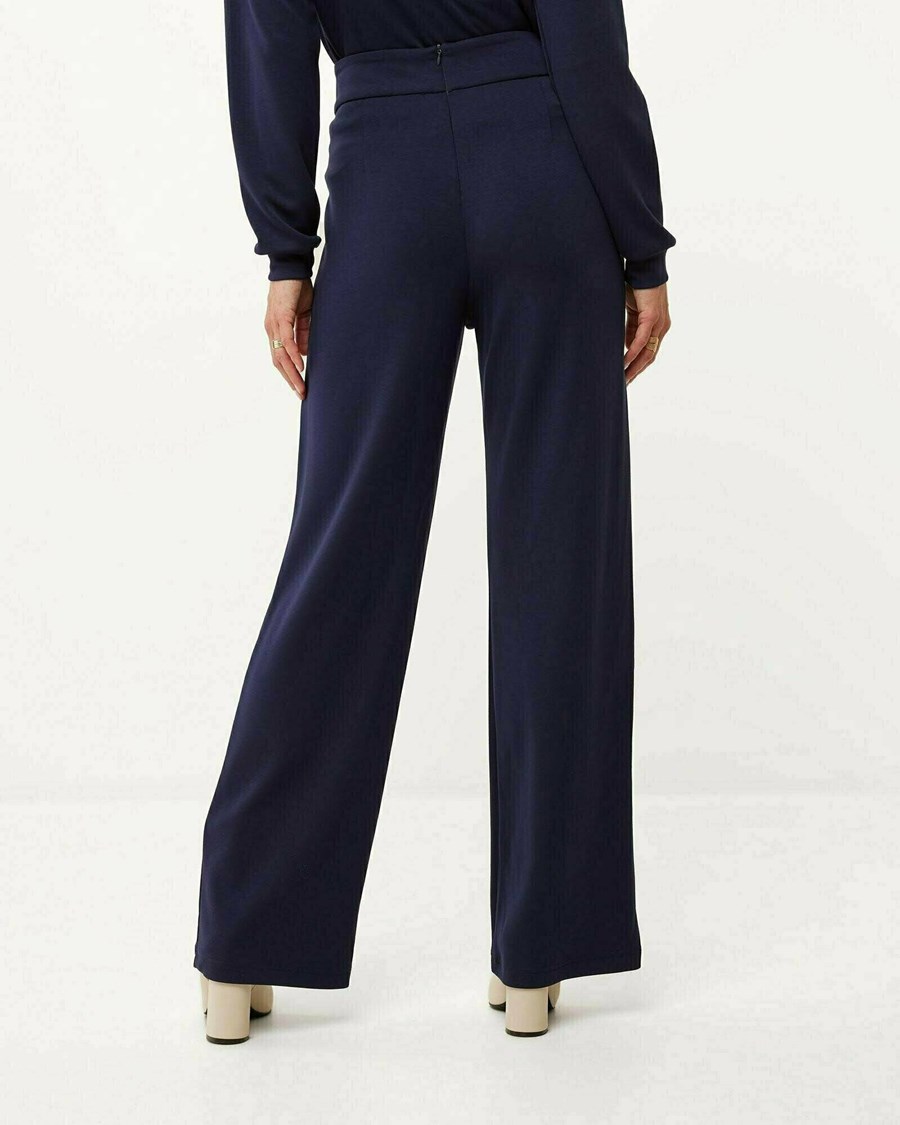 Mexx Szerokie leg jersey pants Navy Niebieskie | FTAXW8426