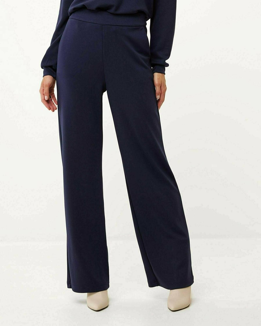 Mexx Szerokie leg jersey pants Navy Niebieskie | FTAXW8426