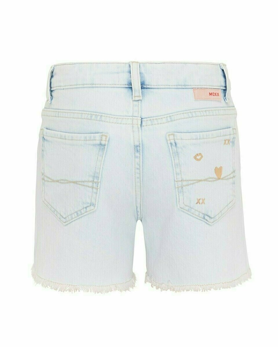 Mexx TINA SHORT Mid waist/ Regular leg denim Light Stone Niebieskie | NDSWQ2684