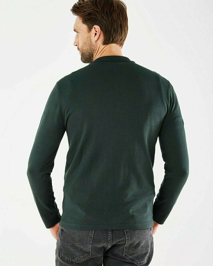 Mexx TYLOR Polo LS Dark Green Zielone | DKREJ6895