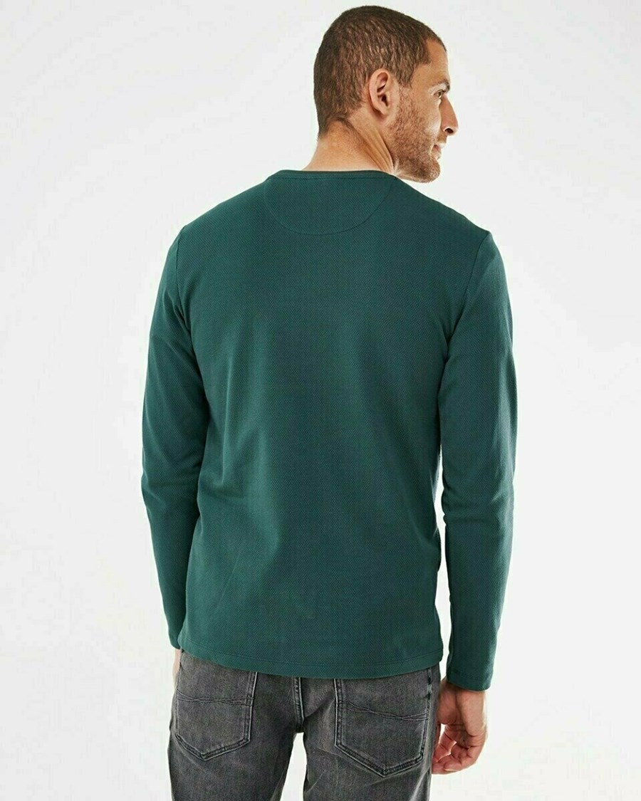 Mexx T-Shirt LS Dark Green Zielone | TAIUR7459