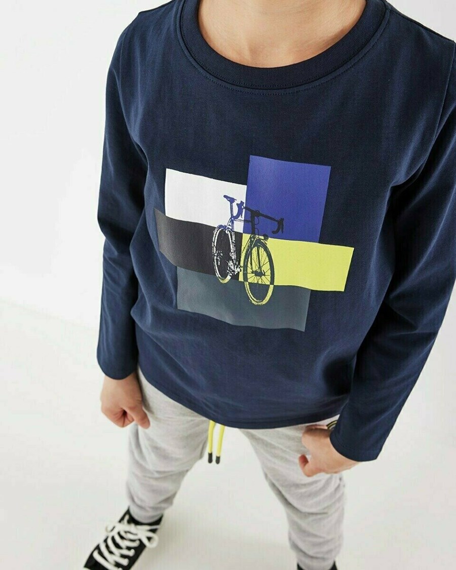 Mexx T-Shirt LS Navy Niebieskie | HTUGY1864