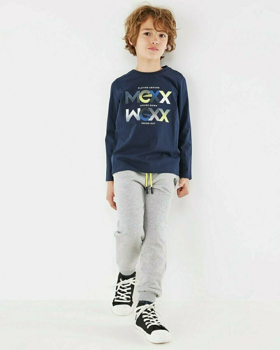 Mexx T-Shirt LS Navy Niebieskie | QANGM4953