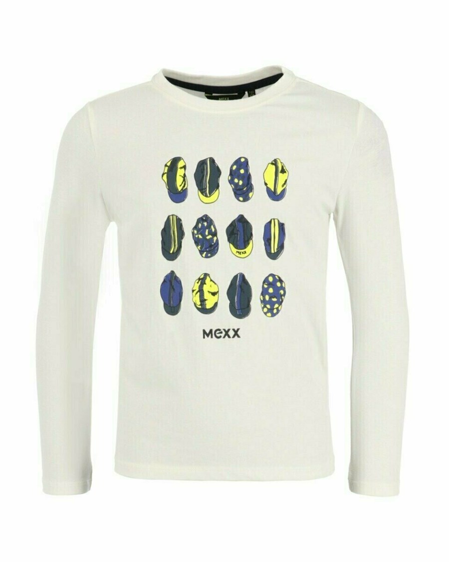 Mexx T-Shirt LS Off white Białe | SNFCB8021