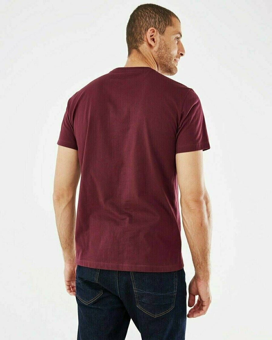 Mexx T-Shirt SS Bordeaux Red Czerwone | IJXST0248