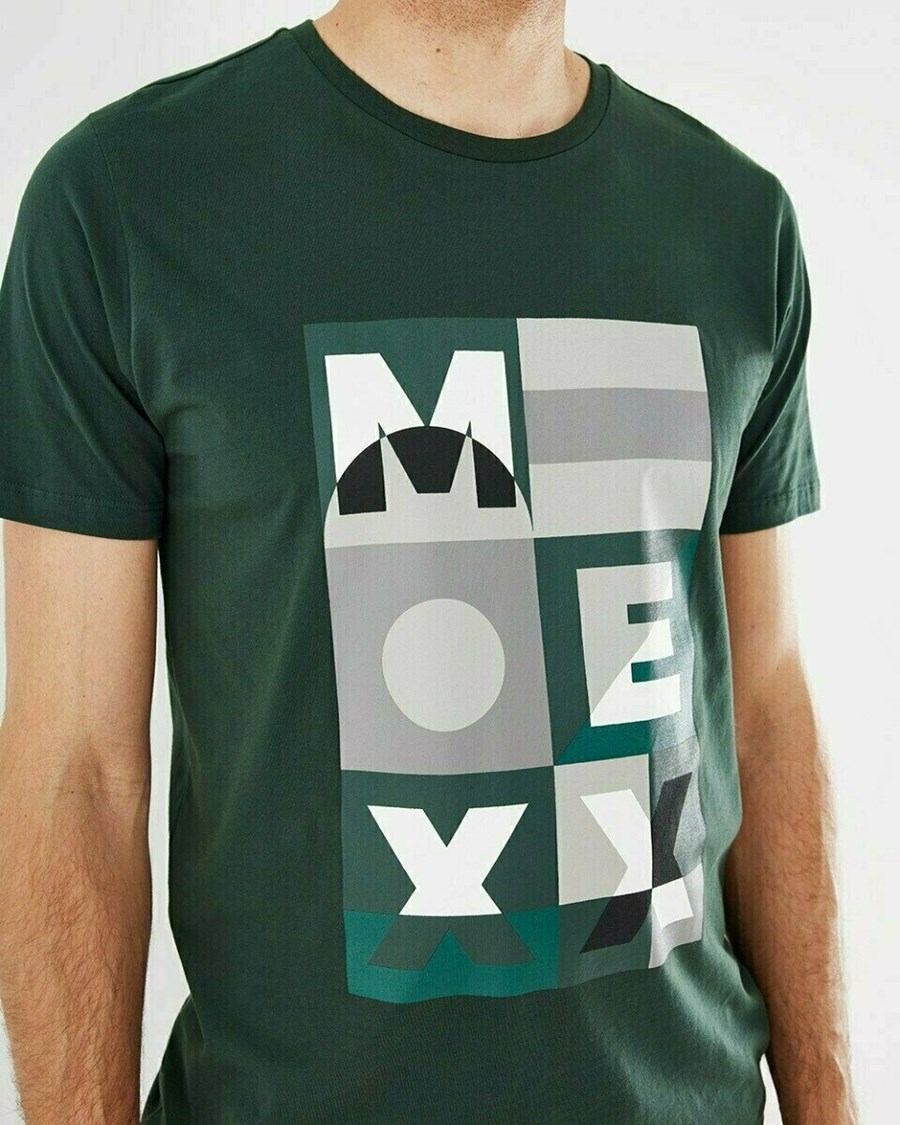 Mexx T-Shirt SS Dark Green Zielone | YTKJH1273