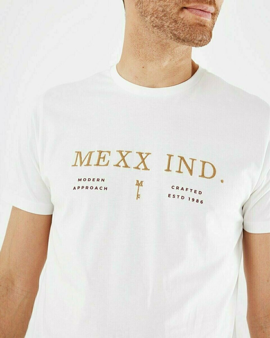 Mexx T-Shirt SS Off white Białe | WXKBI7246