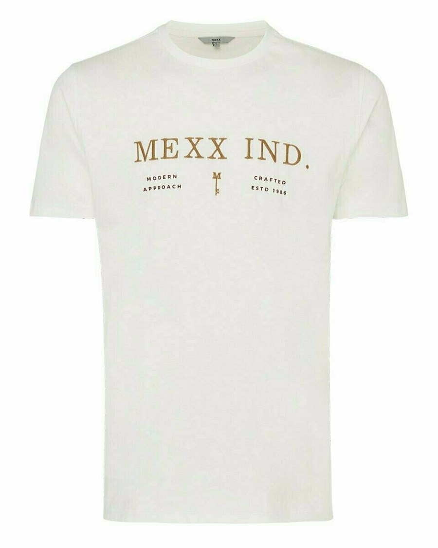 Mexx T-Shirt SS Off white Białe | WXKBI7246