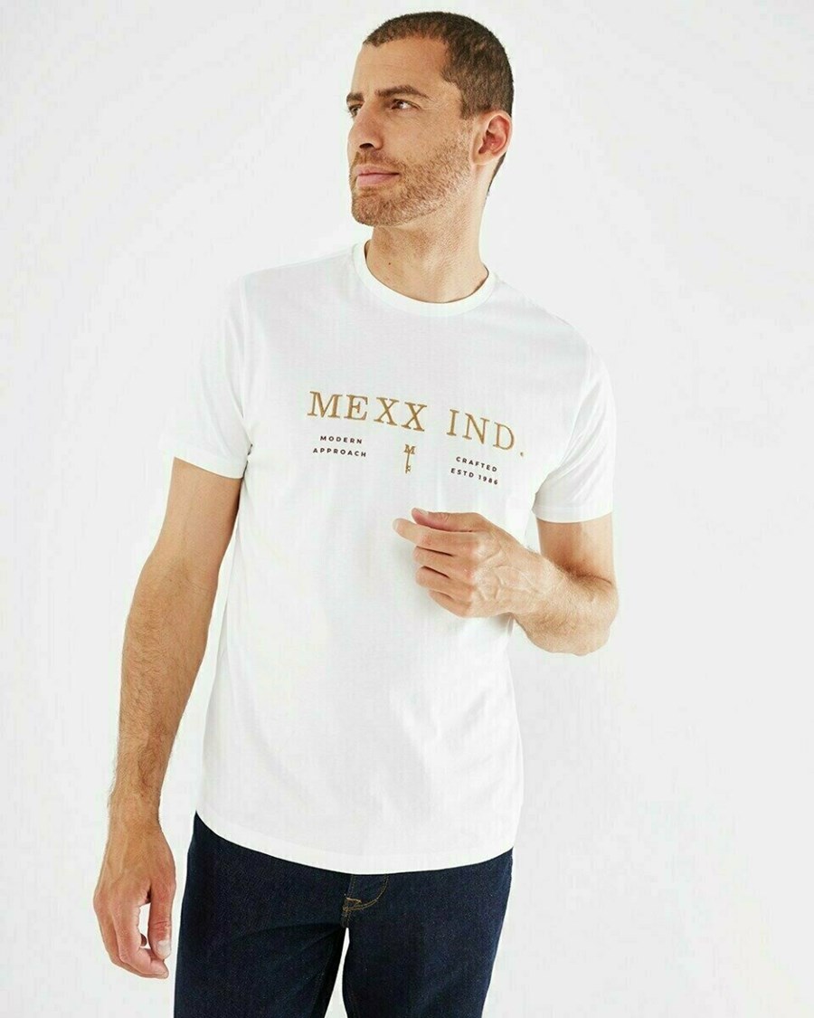 Mexx T-Shirt SS Off white Białe | WXKBI7246