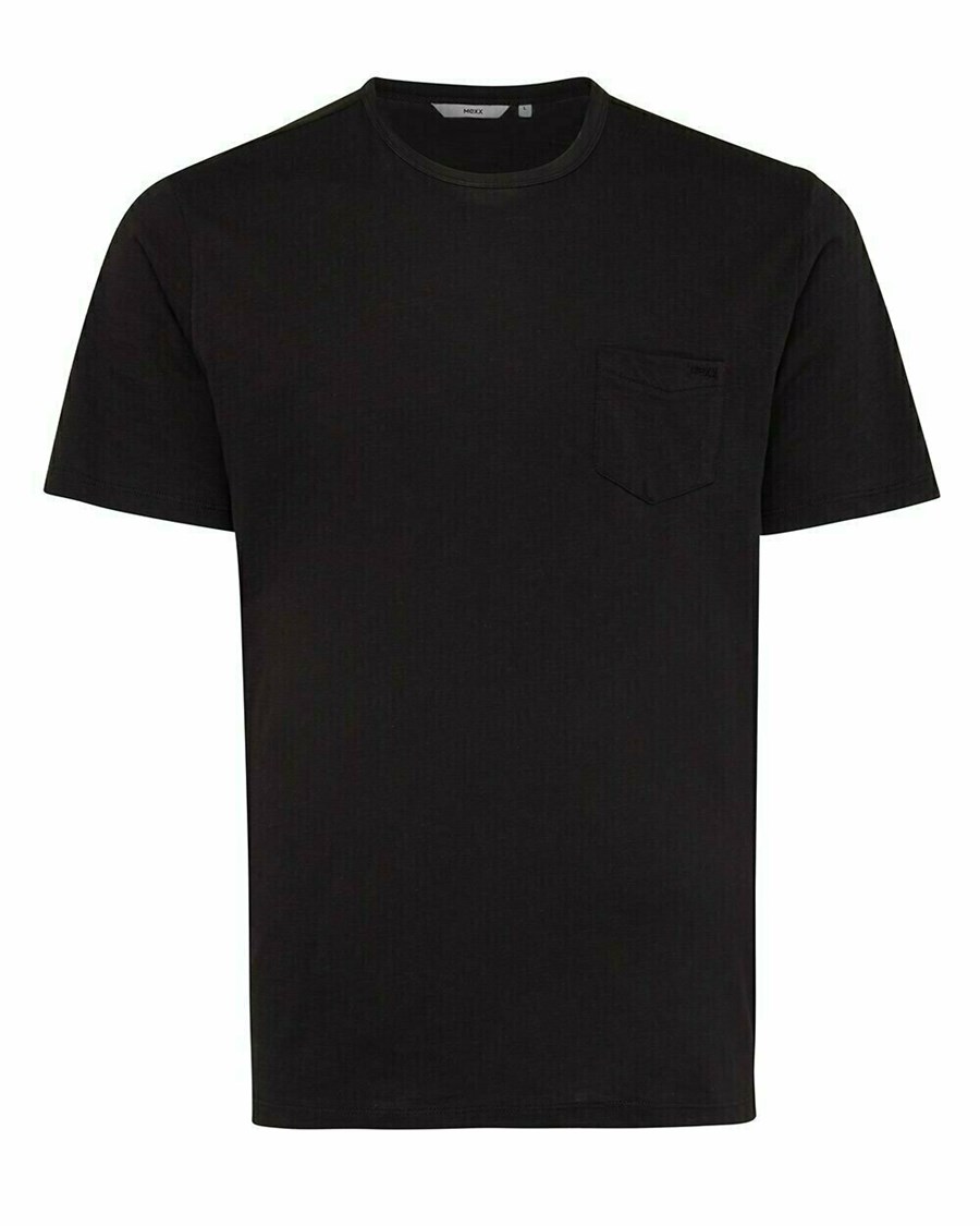 Mexx T-shirt chest pocket Black Czarne | WADNM9146