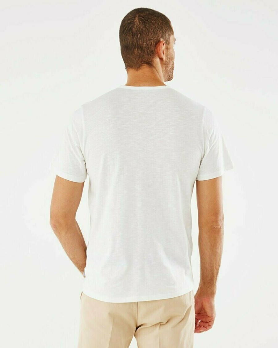 Mexx T-shirt chest pocket Off white Białe | HWRTC1749