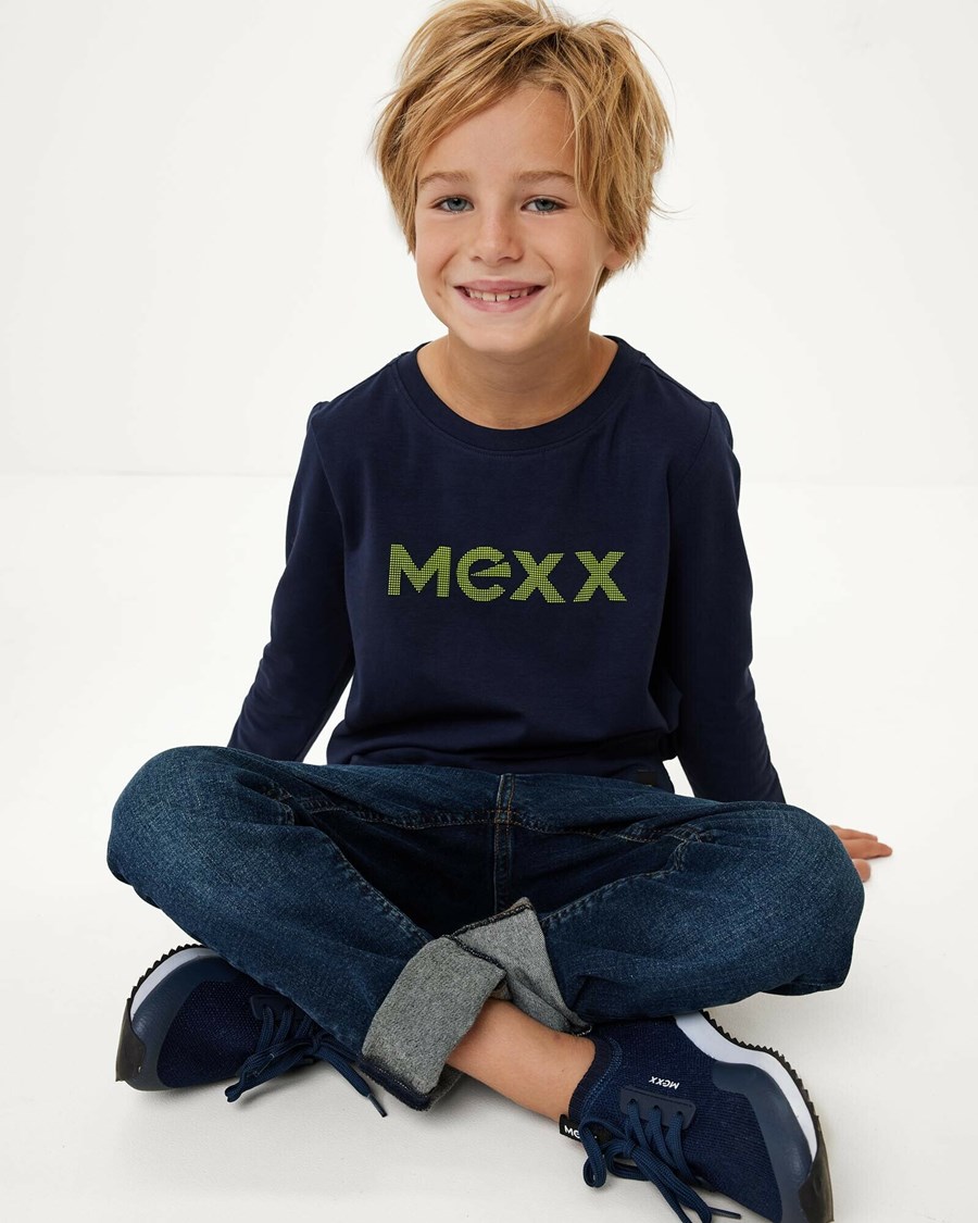 Mexx T-shirt logo carrier Navy Niebieskie | TCGDH2630