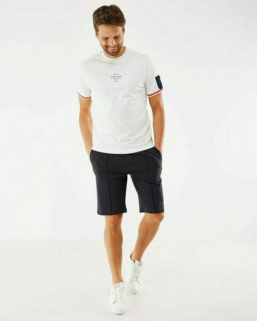 Mexx T-shirt sleeve pocket Off white Białe | TAXWG7486