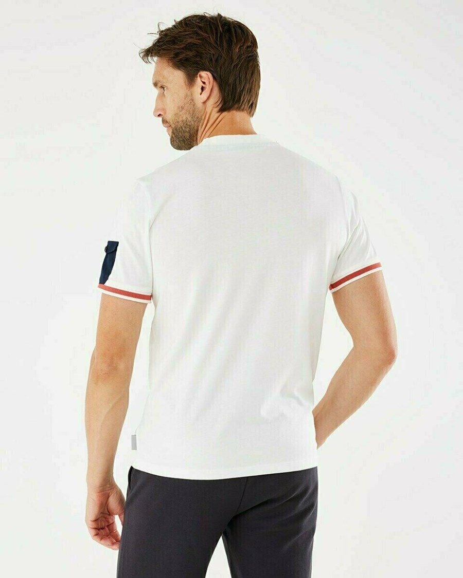 Mexx T-shirt sleeve pocket Off white Białe | TAXWG7486