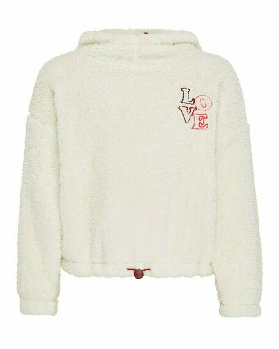 Mexx Teddy hoodie Off white Białe | RBJWL7431