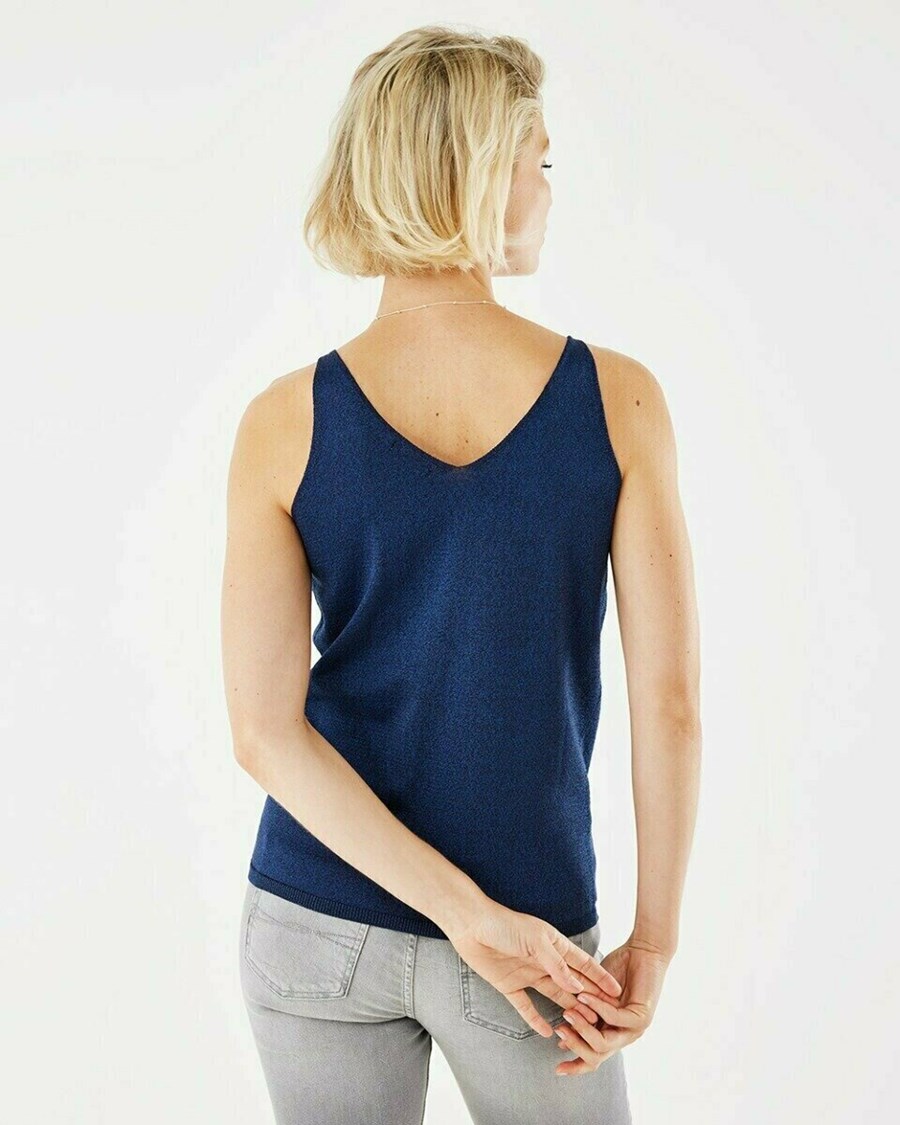 Mexx V-neck Singlet Navy Niebieskie | VYFGX9148