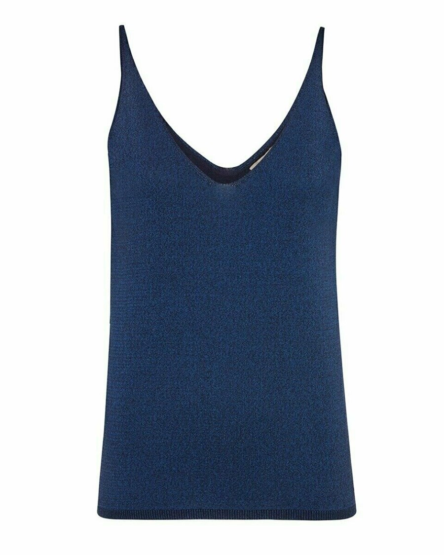 Mexx V-neck Singlet Navy Niebieskie | VYFGX9148