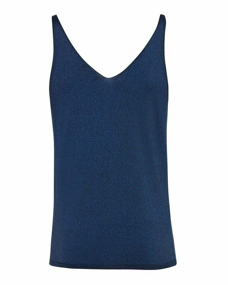 Mexx V-neck Singlet Navy Niebieskie | VYFGX9148