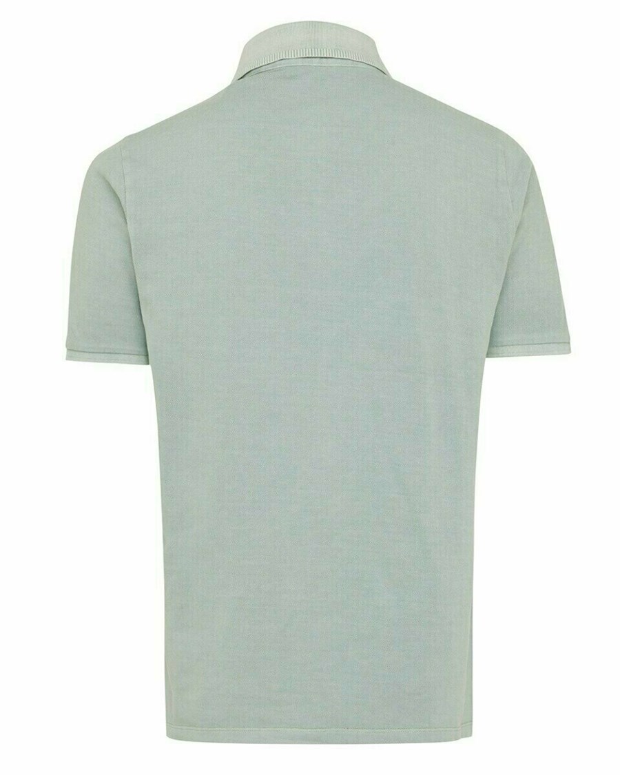 Mexx Washed polo Grey Mint Szare | WYZKL9450