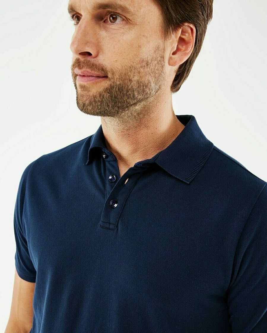 Mexx Washed polo Navy Niebieskie | GWIAB0632