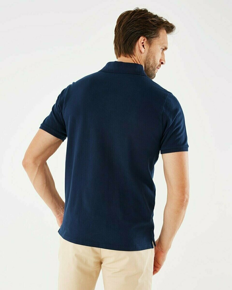 Mexx Washed polo Navy Niebieskie | GWIAB0632