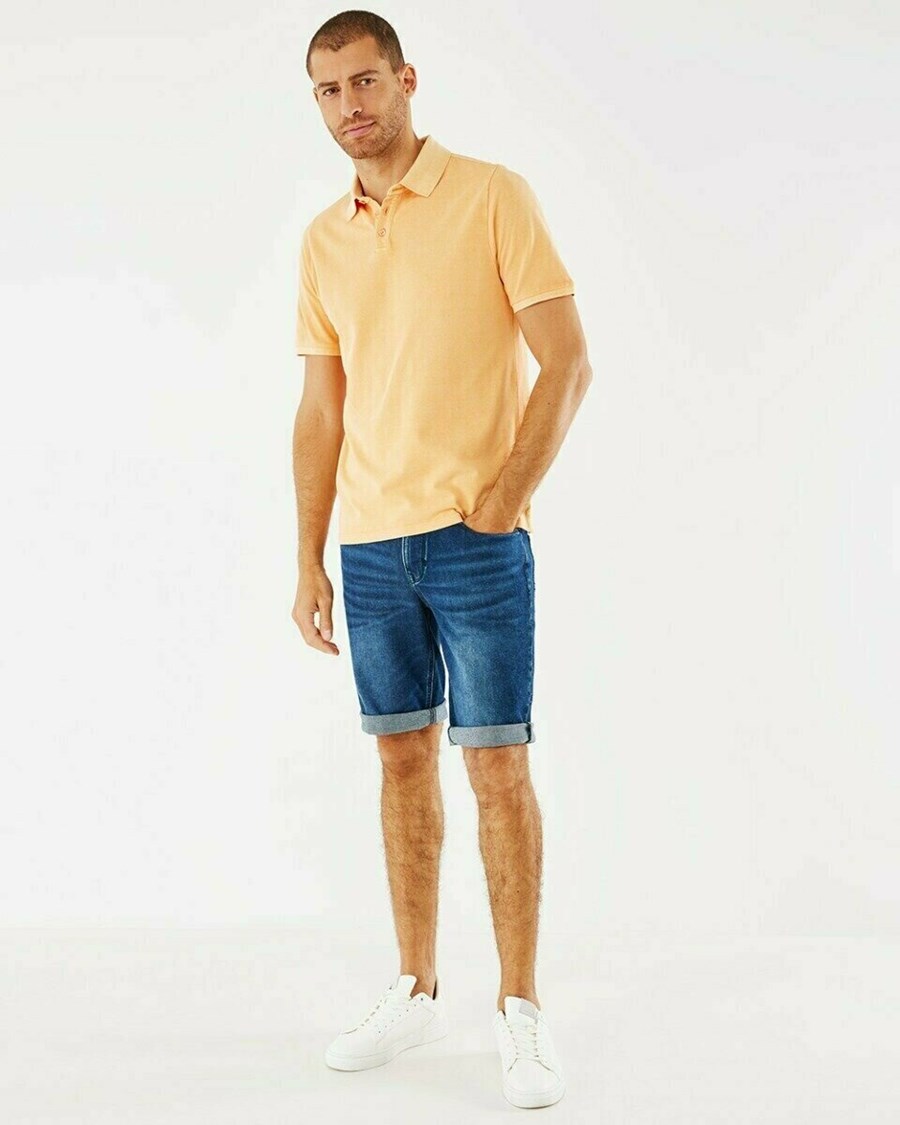 Mexx Washed polo Orange Pomarańczowe | DJGRK3649