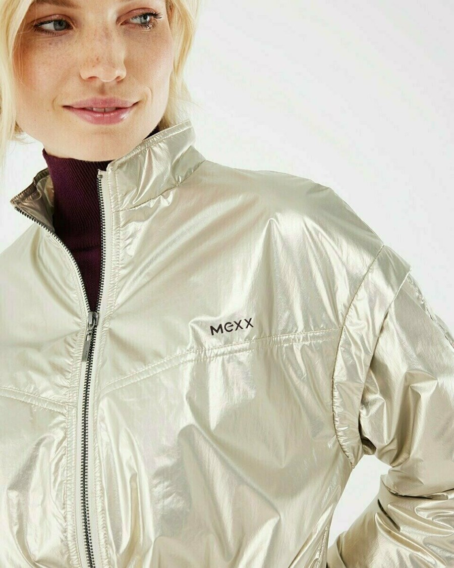 Mexx Wiatr Jacket Sand Metallic Beżowe | GNLFR5028