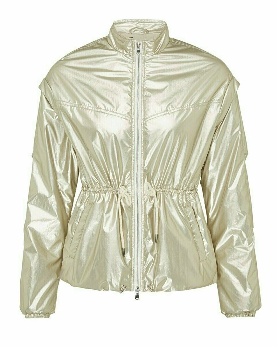 Mexx Wiatr Jacket Sand Metallic Beżowe | GNLFR5028