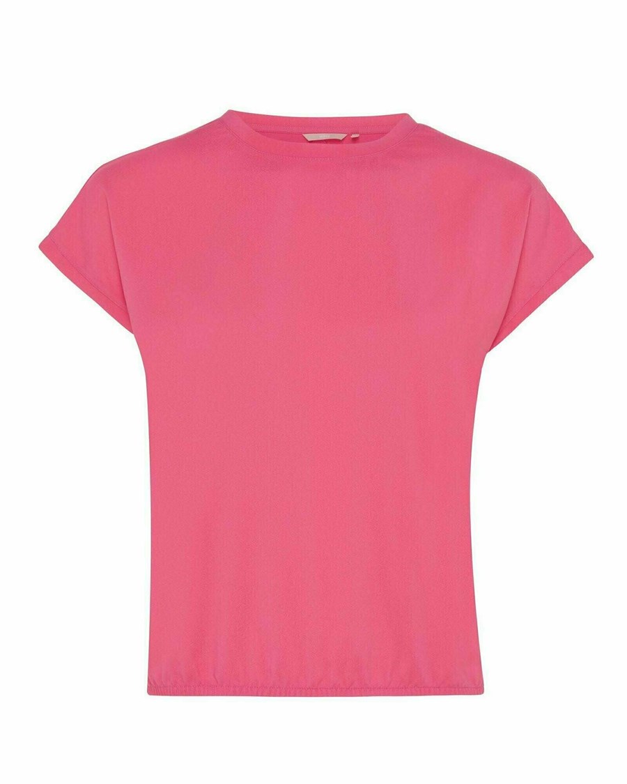 Mexx Woven front elastic bottom top Pink Różowe | DRUXY1207