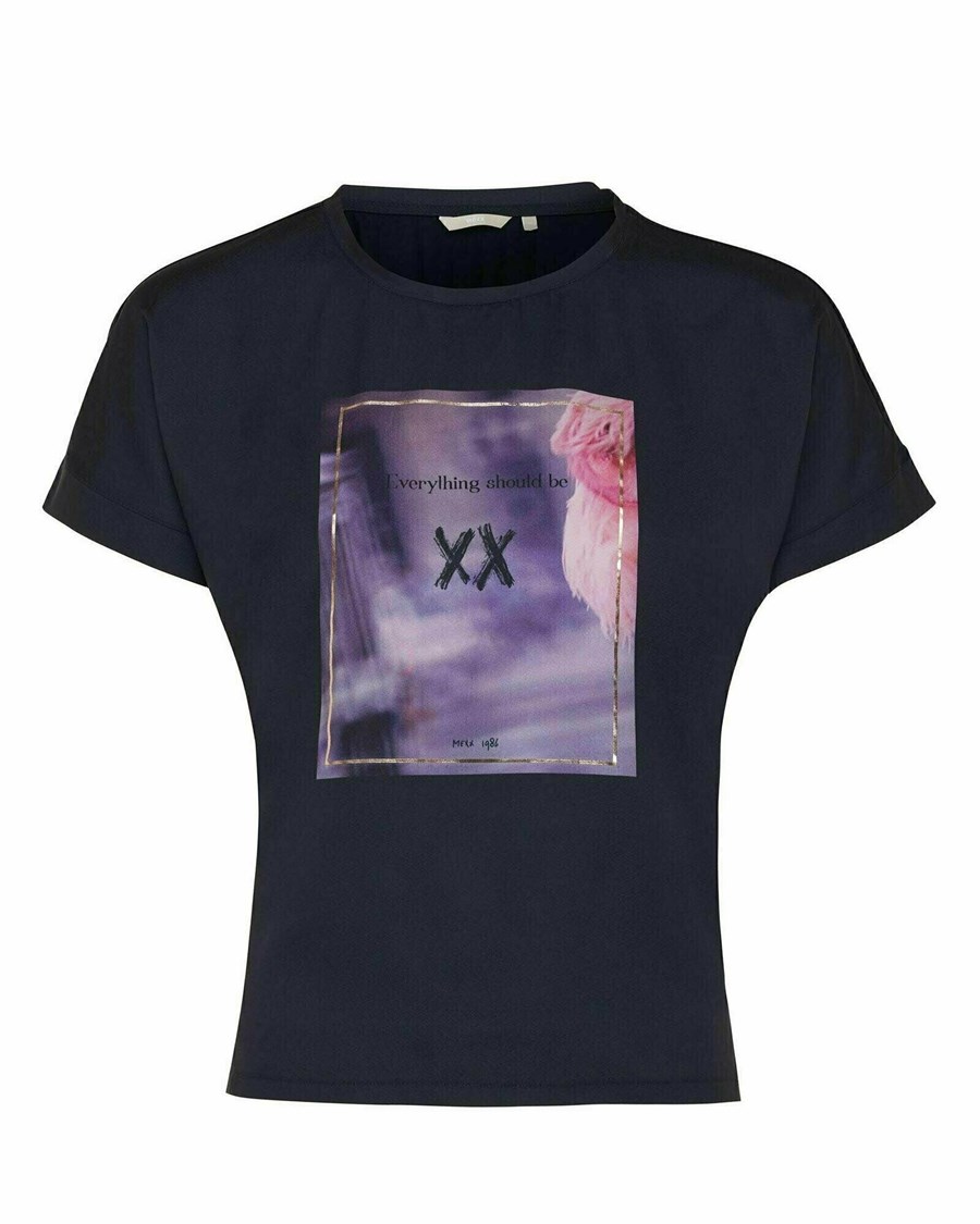 Mexx Woven front top Navy Niebieskie | XCBOQ9587