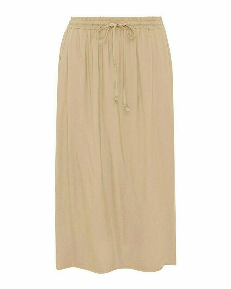 Mexx Woven skirt with drawstring Sand Beżowe | QEGUA1074