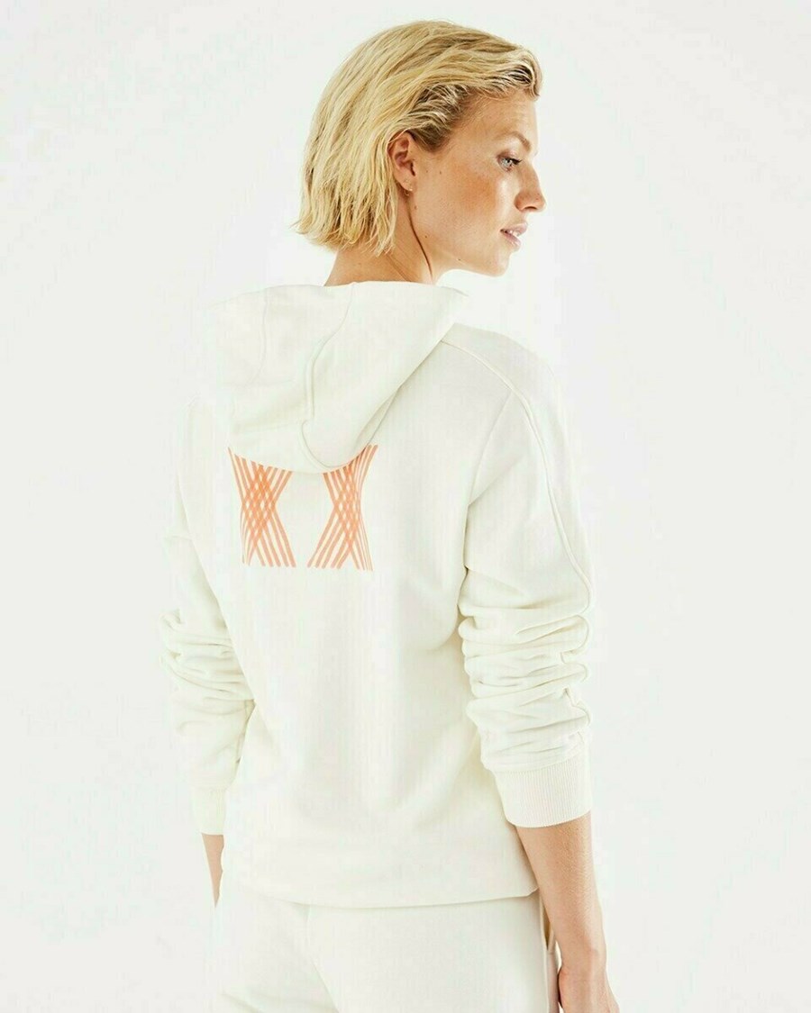 Mexx Zakapturzony Swetry Off White Białe | NQOZB1792