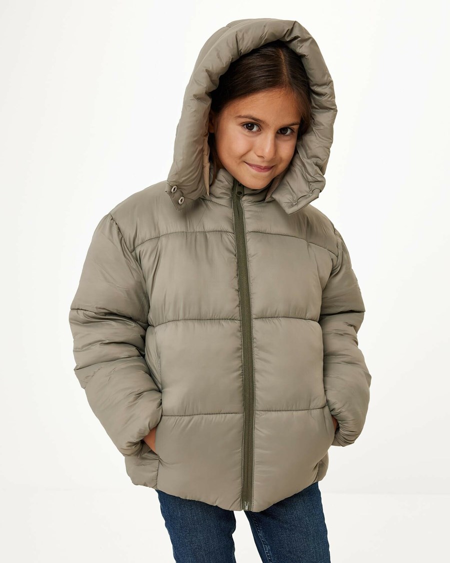 Mexx Zakapturzony padded jacket Light Green Zielone | PWBNL3615