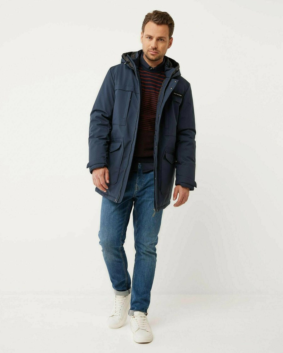 Mexx Zakapturzony parka Navy Niebieskie | OYTUQ1023