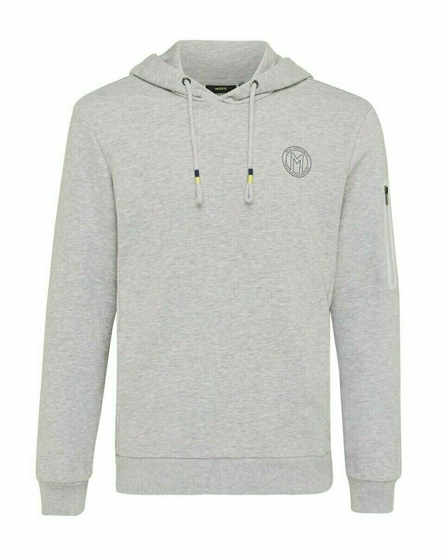 Mexx Zakapturzony sweater Grey Melee Szare | DOFBU4905