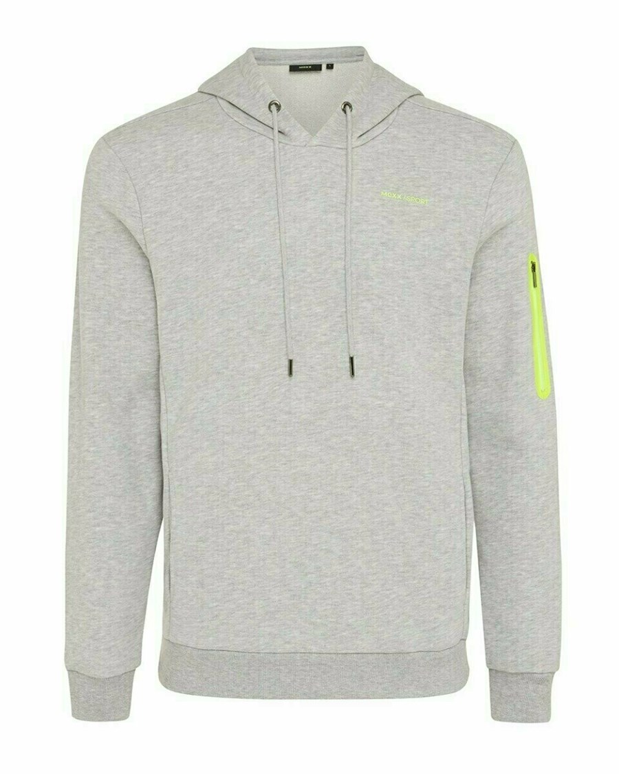 Mexx Zakapturzony sweater Grey Melee Szare | UKOTP7954